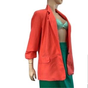 collection Point of view silk blazer orange size:14